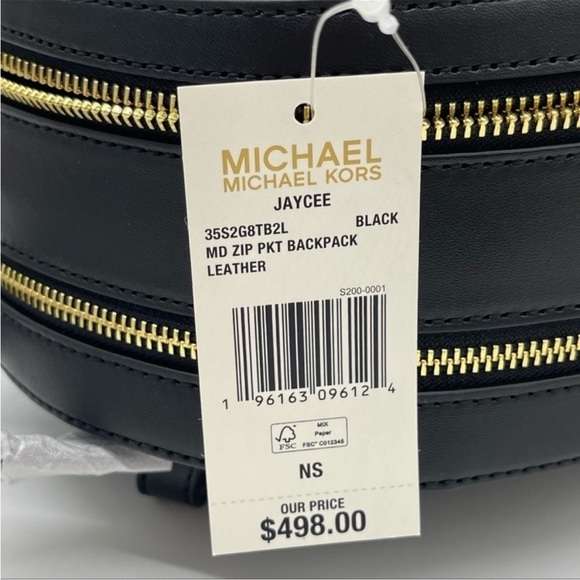 Michael Kors Jaycee Medium Pebbled
Leather Backpack Black main image 7